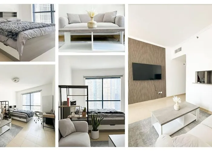 Cosy Modern Studio With Lake View And Rooftop Pool In Jlt Dubai